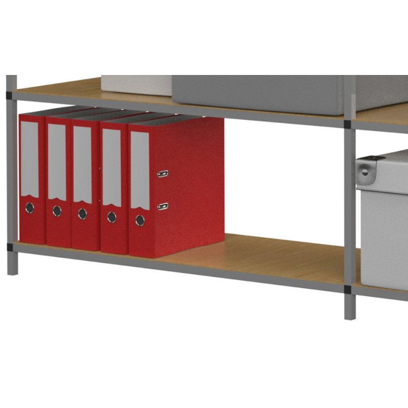 PAPERFLOW Caissons de bureau Tubeco, 6 tablettes, gris